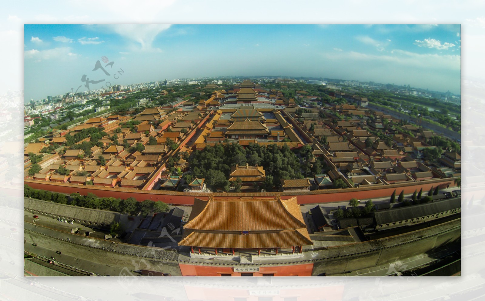 俯瞰北京故宫图片