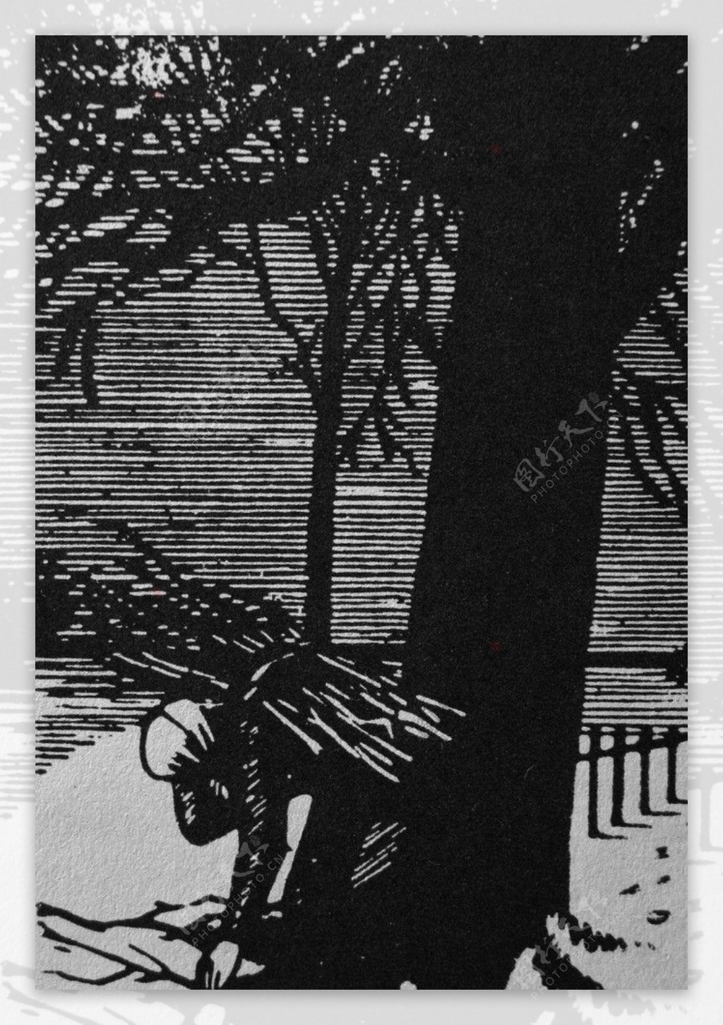 埃米勒183维尔哈伦十五首长诗插图木刻版画图片