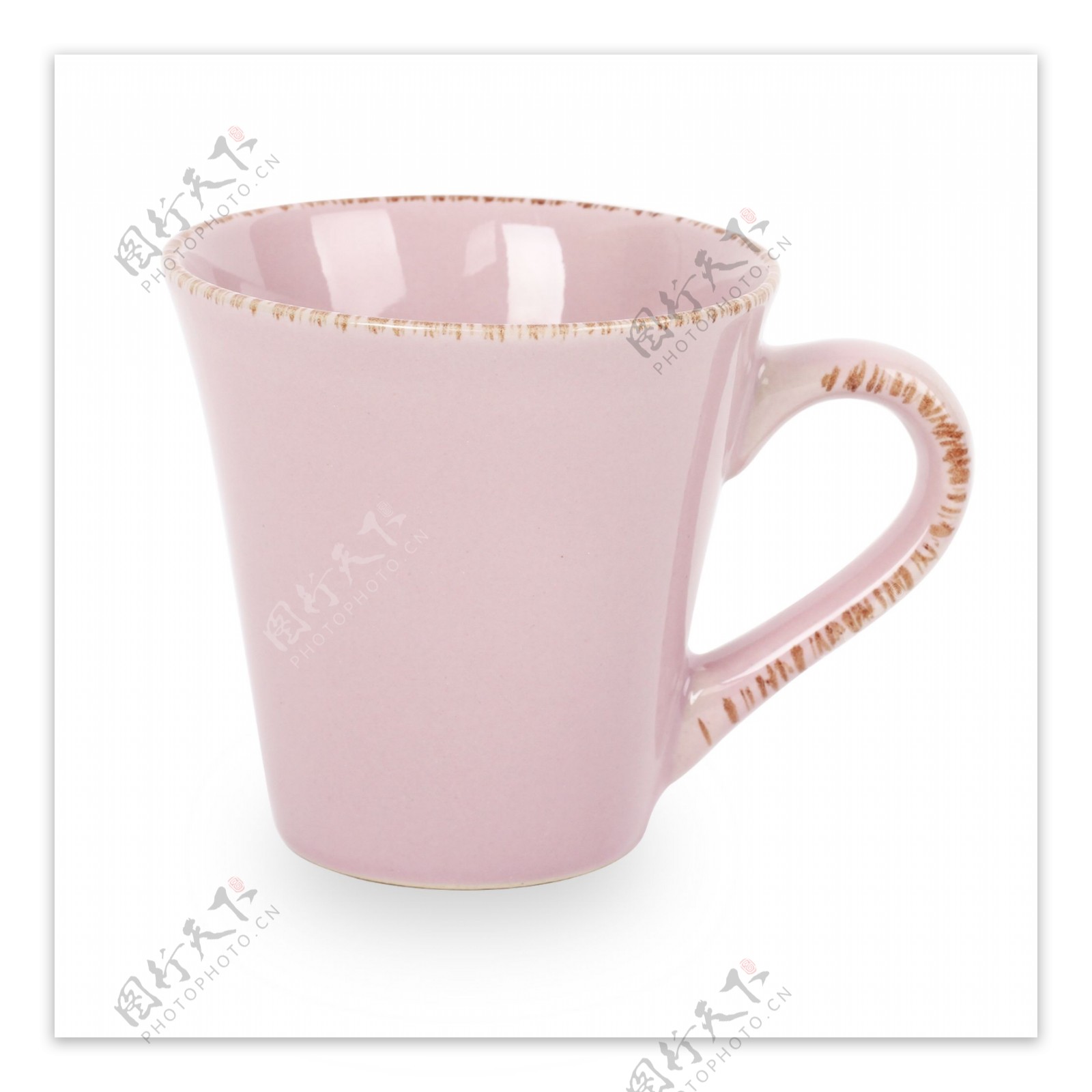 粉色陶瓷杯分层图片