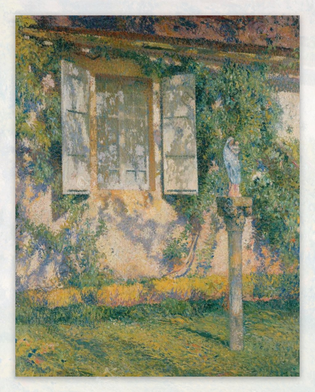 乡下房屋油画图片