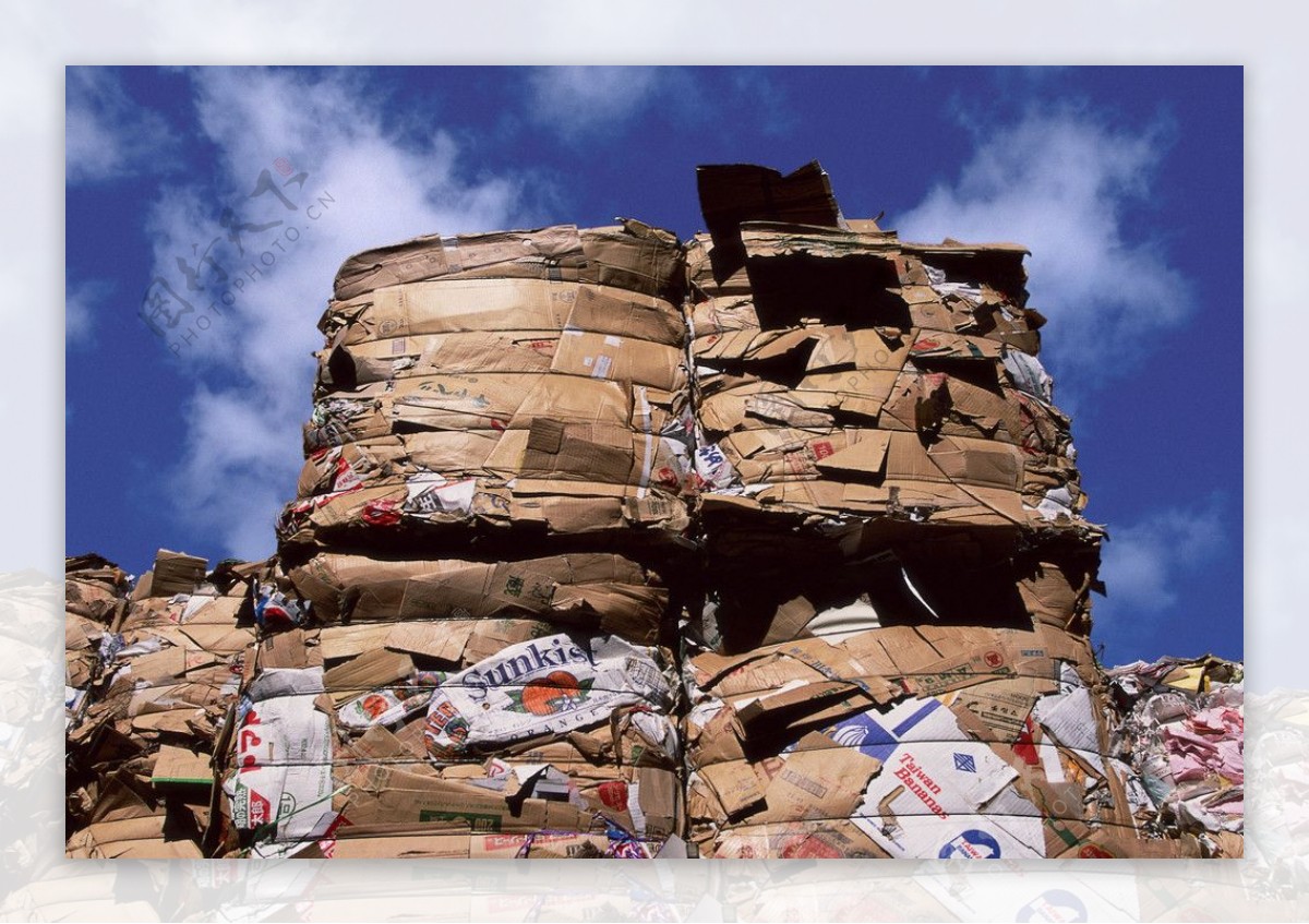 垃圾废纸回收工业图片