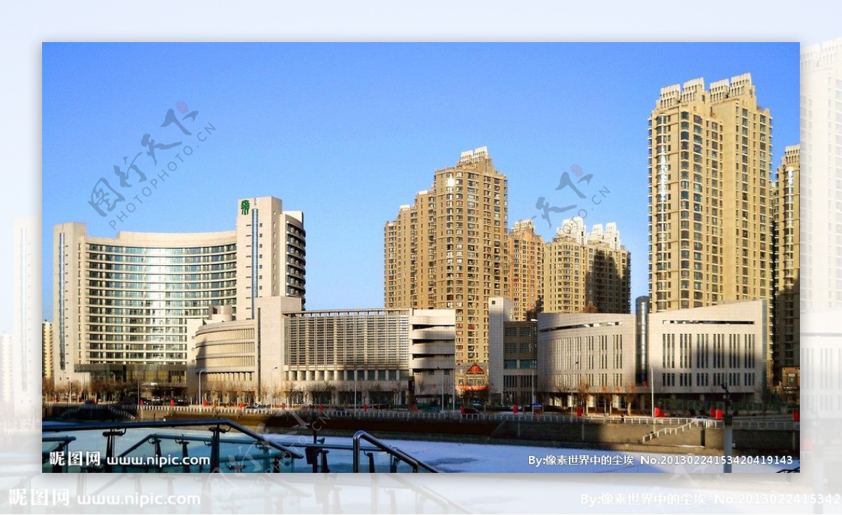 海河东岸高层住宅区图片