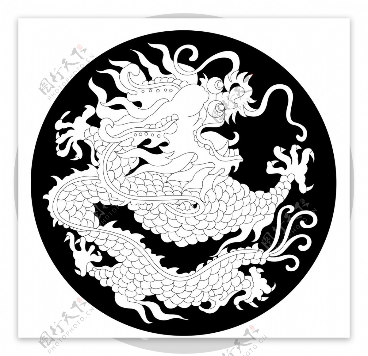 中国龙纹古典龙纹图片