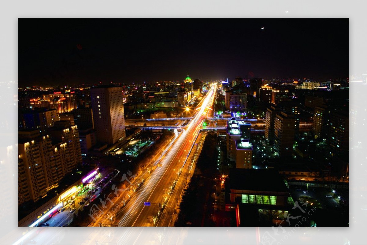 北京夜景俯视图图片