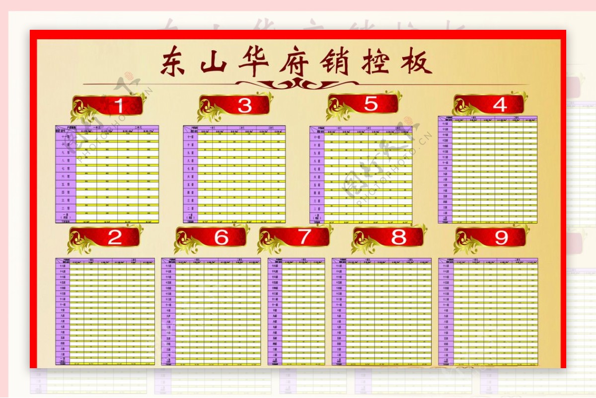 房地产销控板销售图片