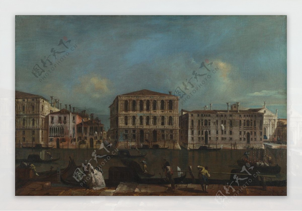 威尼斯大运河与宫殿图片