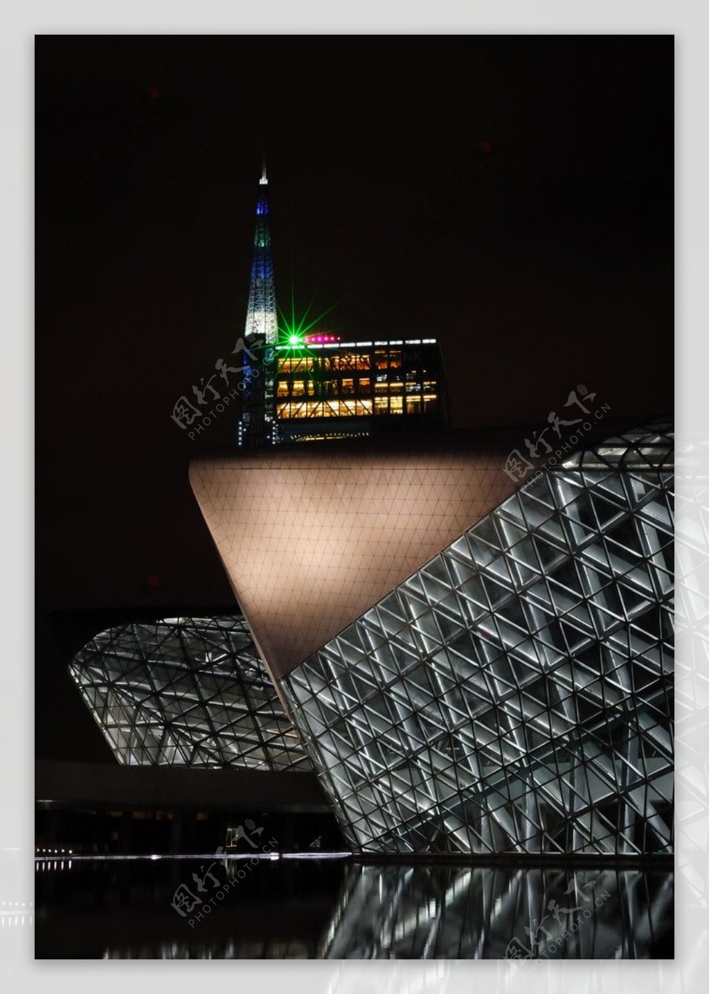 广州歌剧院夜景图片