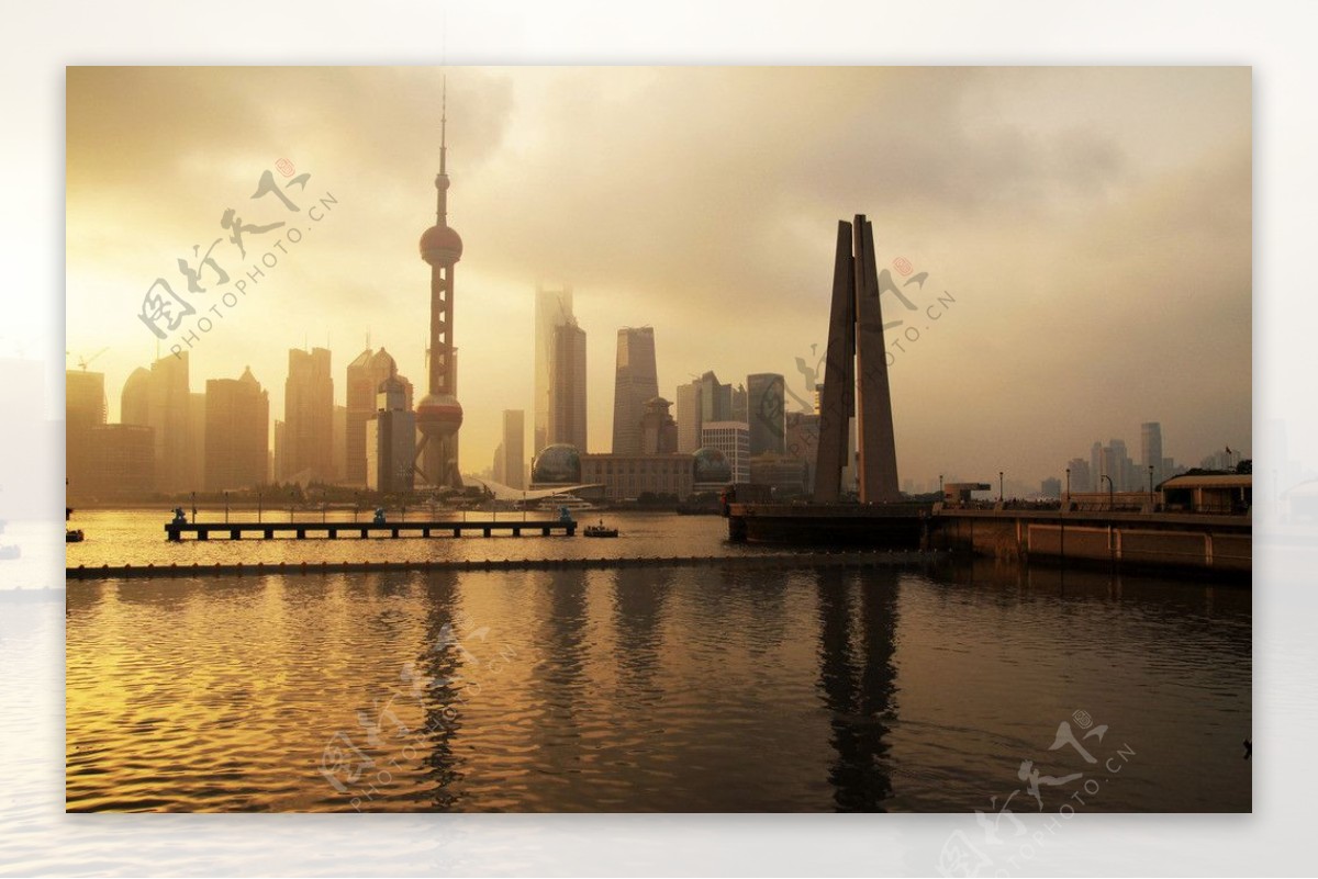 上海外滩夕阳图片