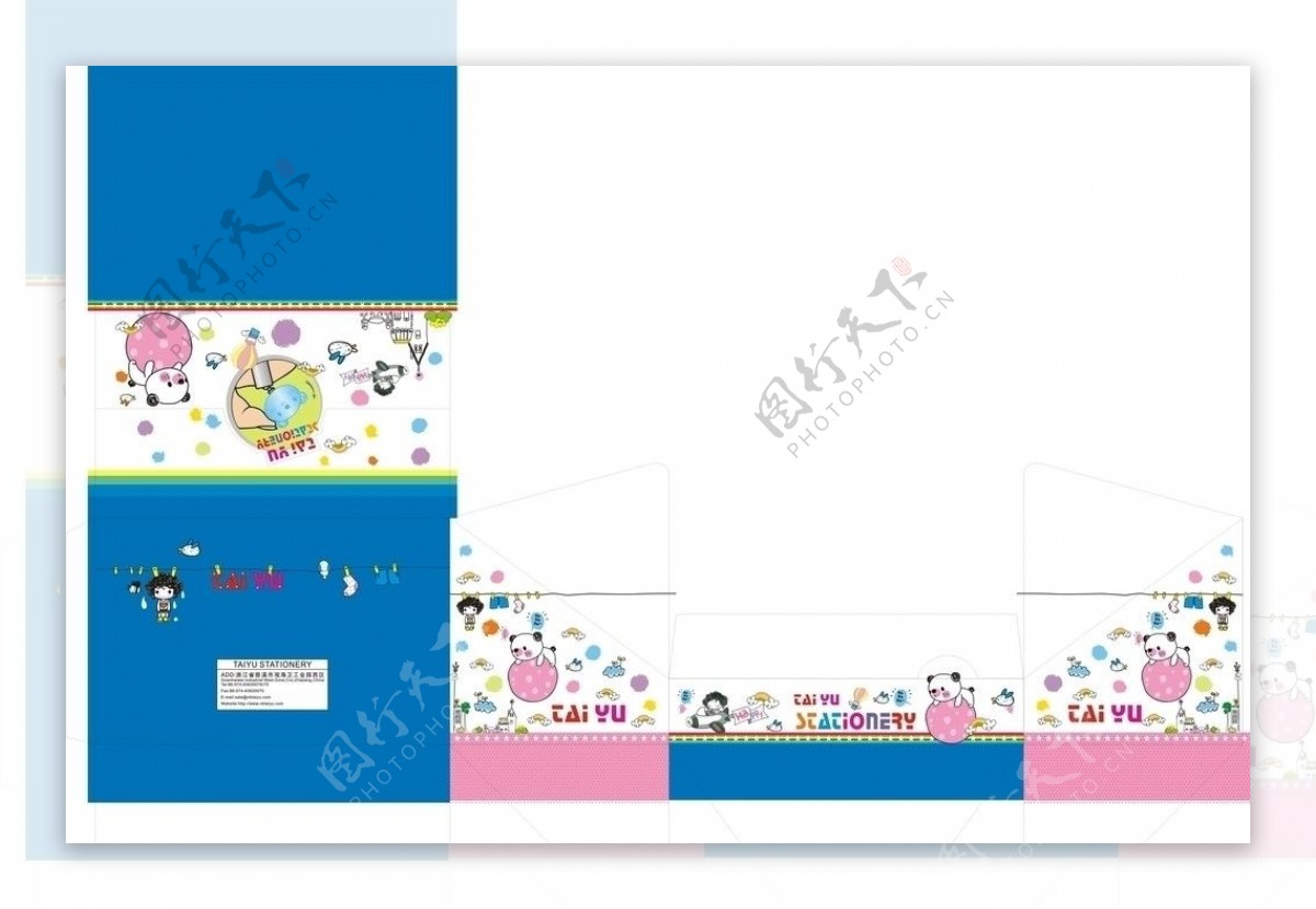 韩国卡通文具包装小女孩图片