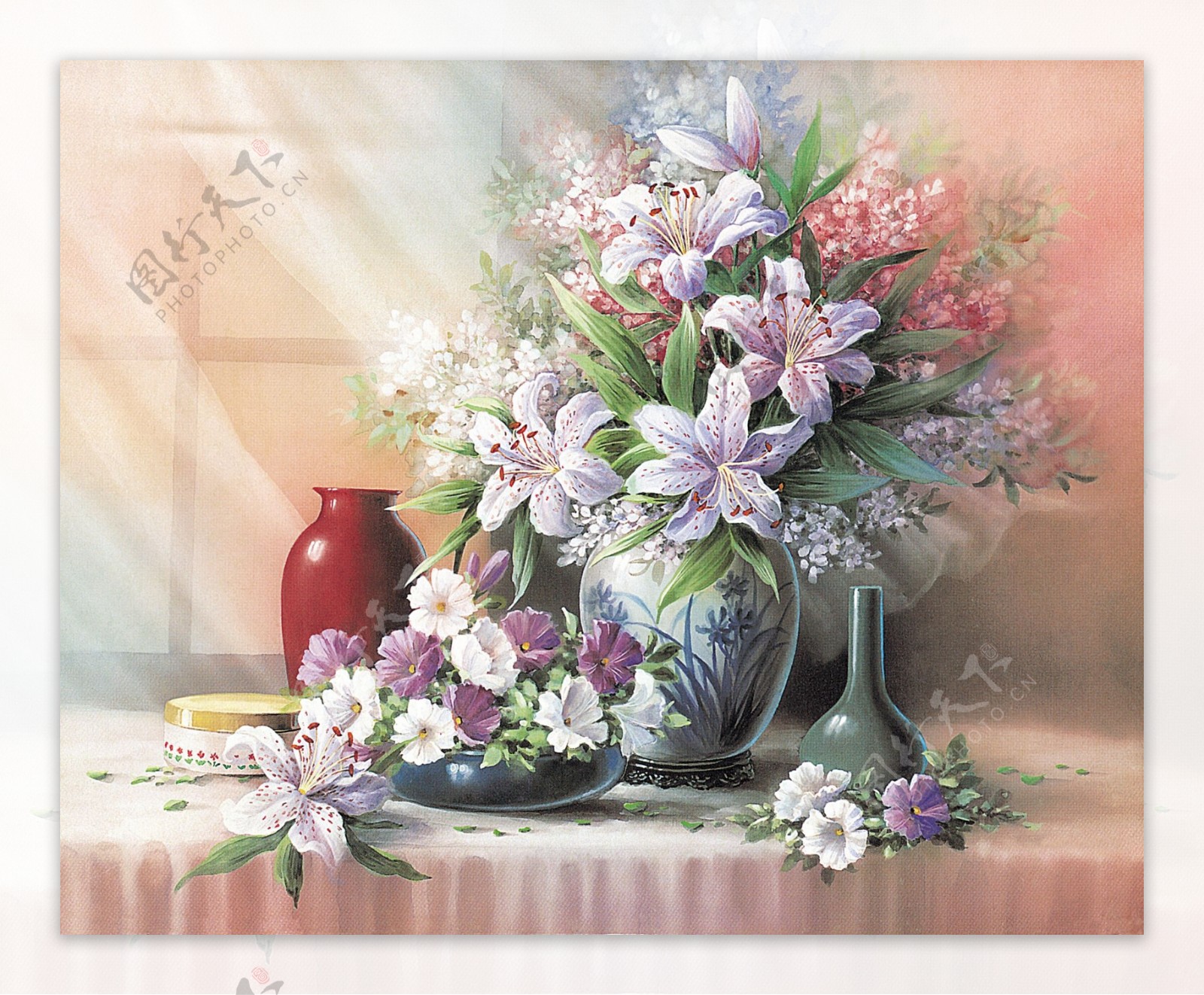 油画手绘油画花卉静物26x21厘米图片