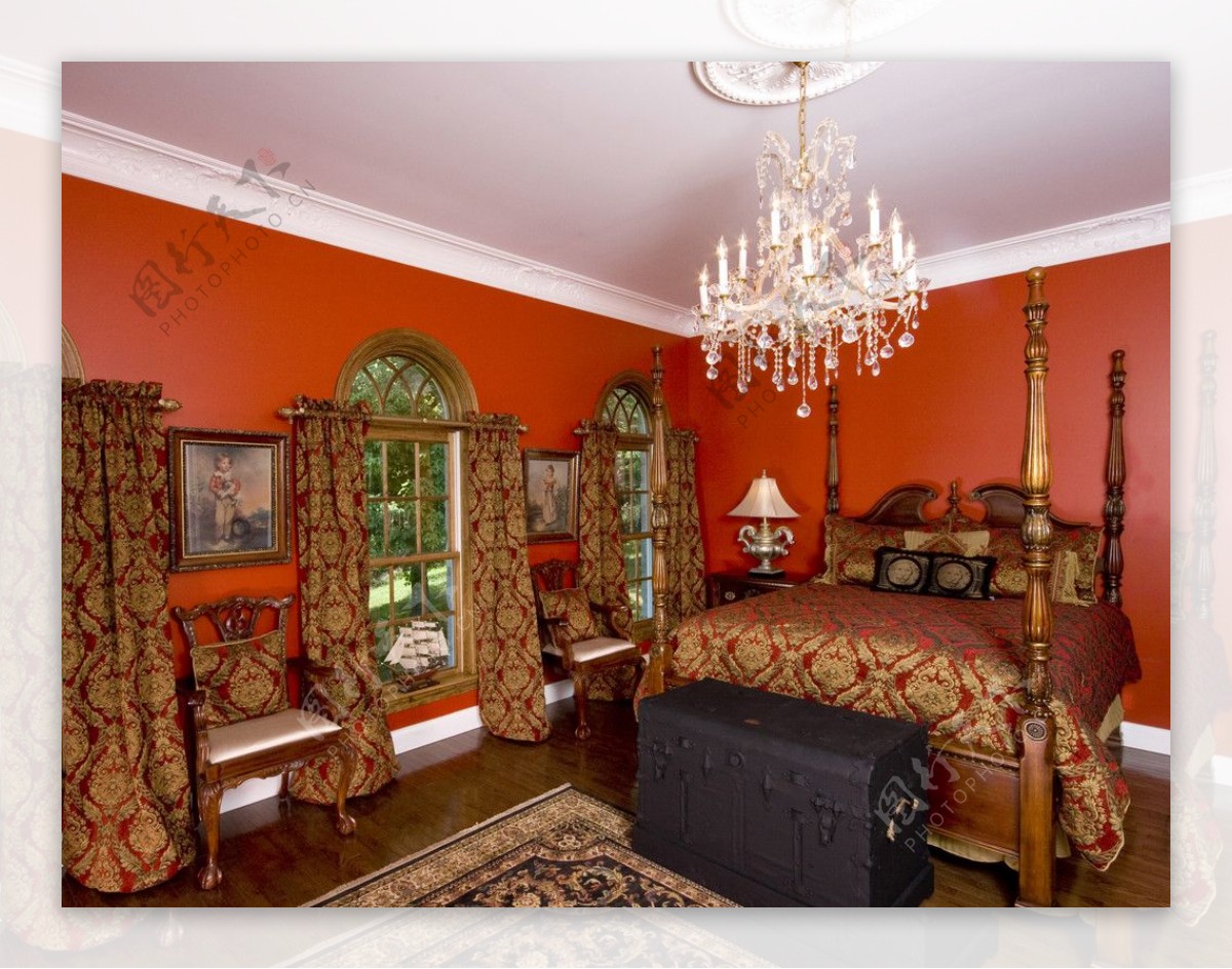 别墅古典卧室图片