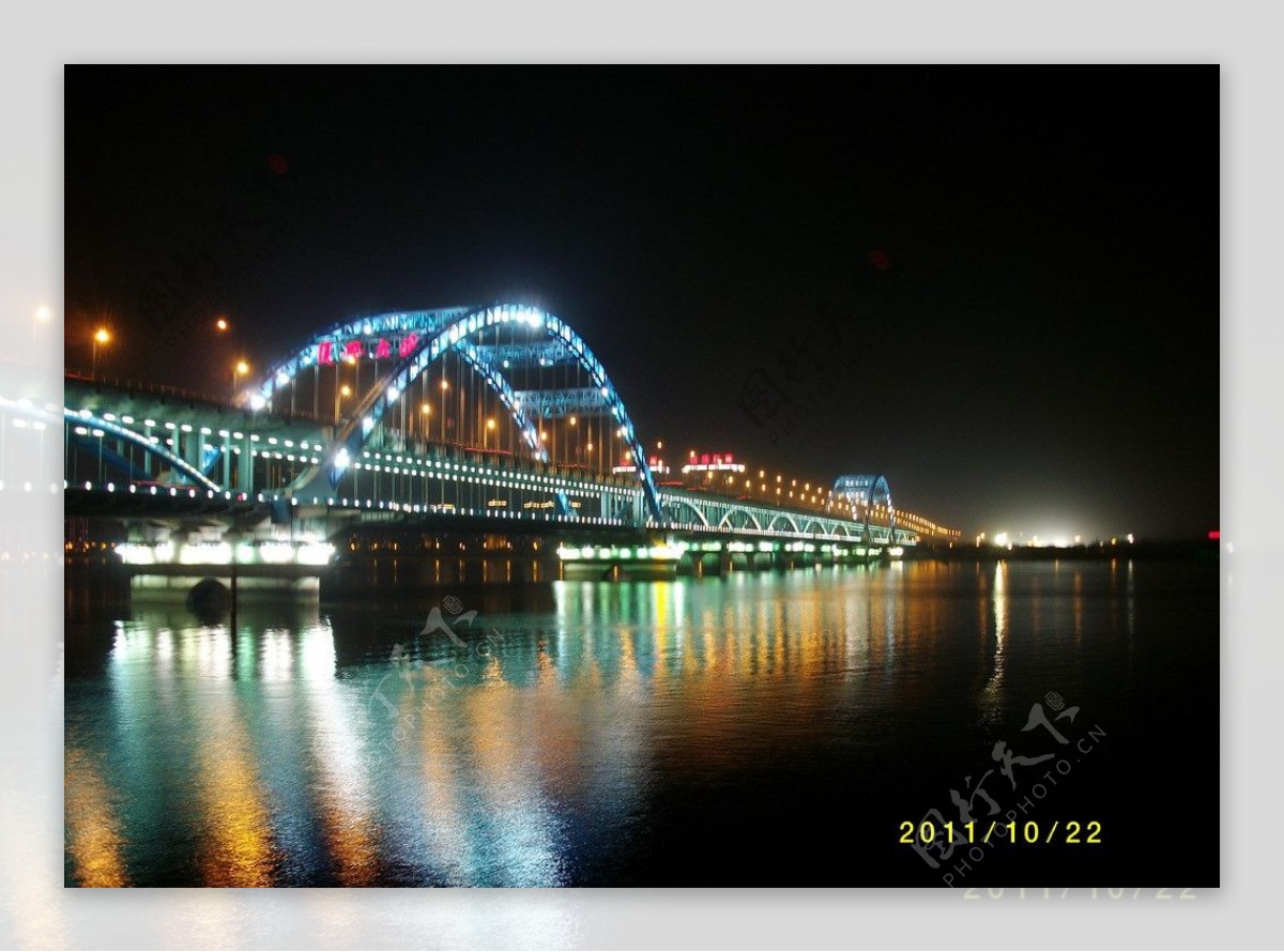 杭州市复兴大桥夜景图片