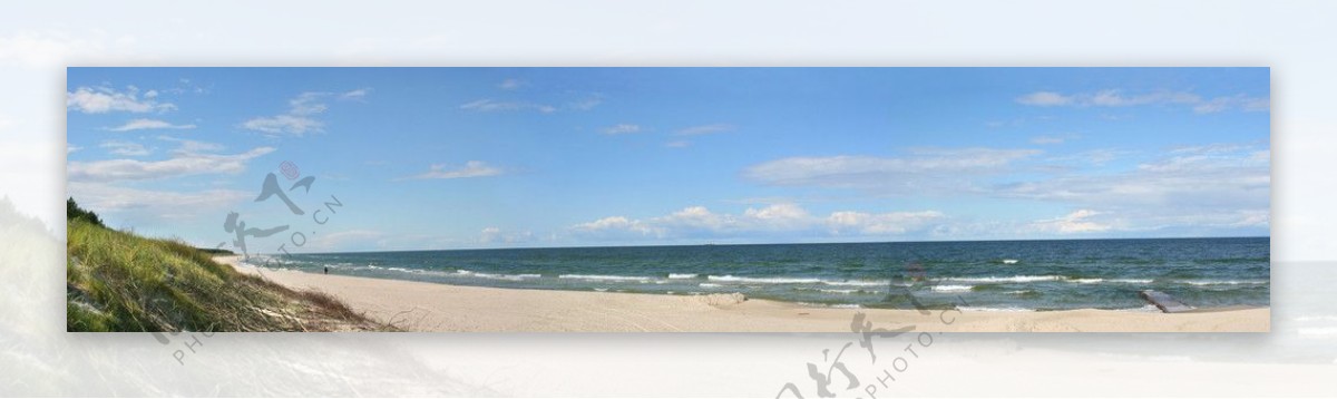 沙滩海景宽图图片
