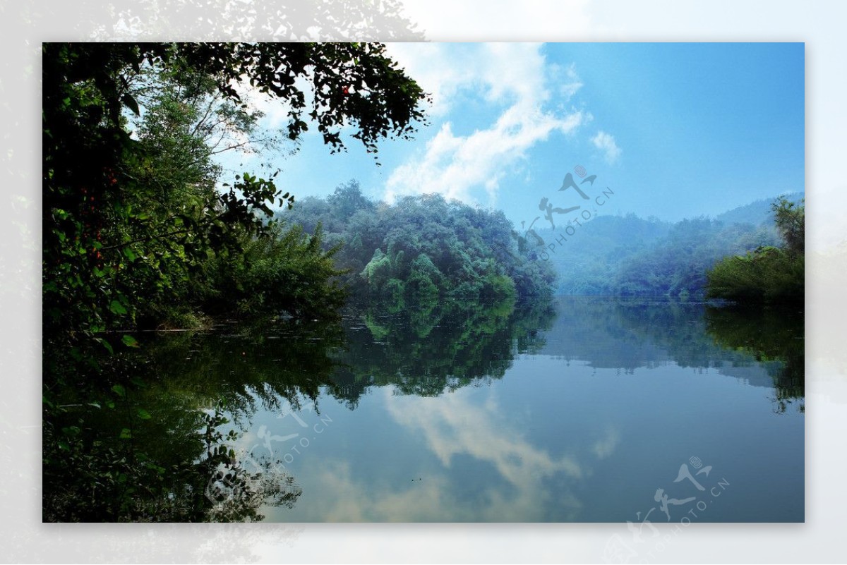 白水湖风景图片