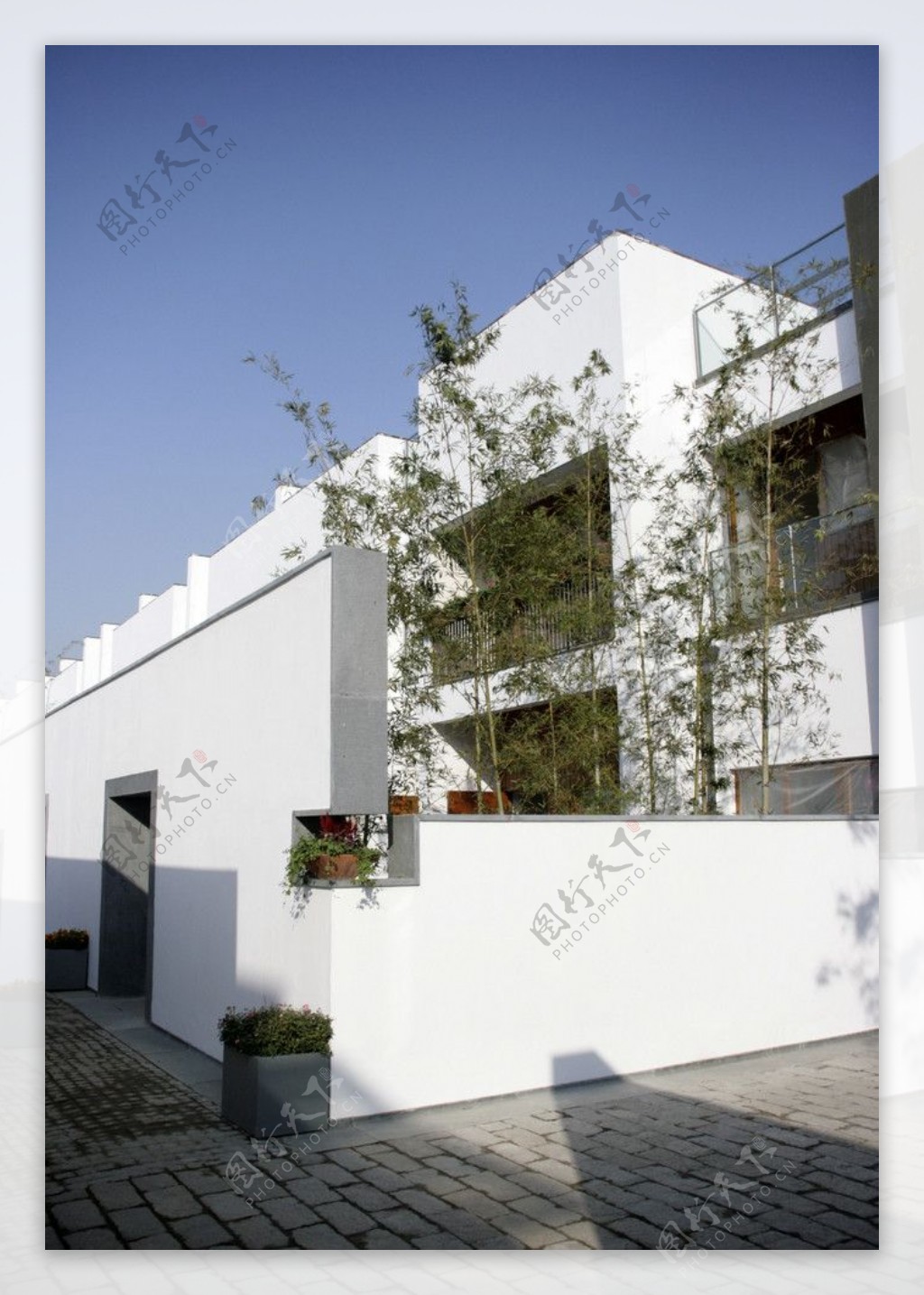 围墙古典雅韵现代楼盘庭院效果图片