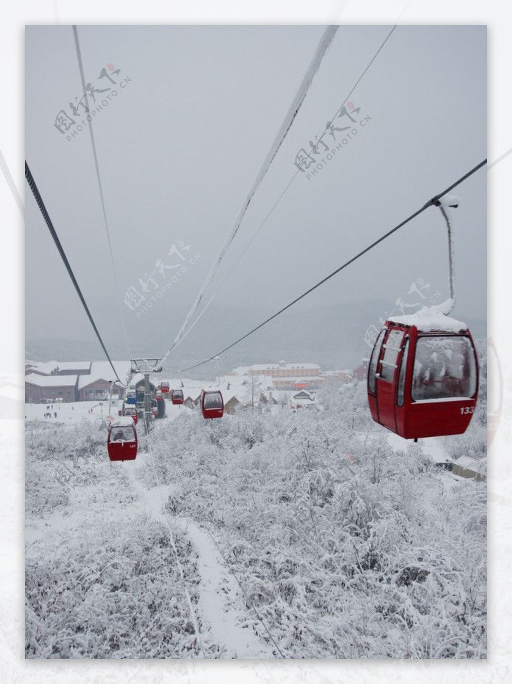 西岭雪山观光缆车图片