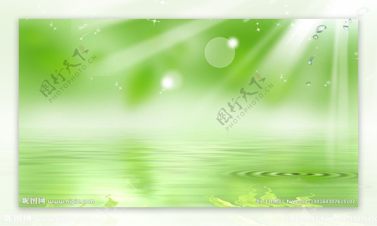 绿色水波背景图片