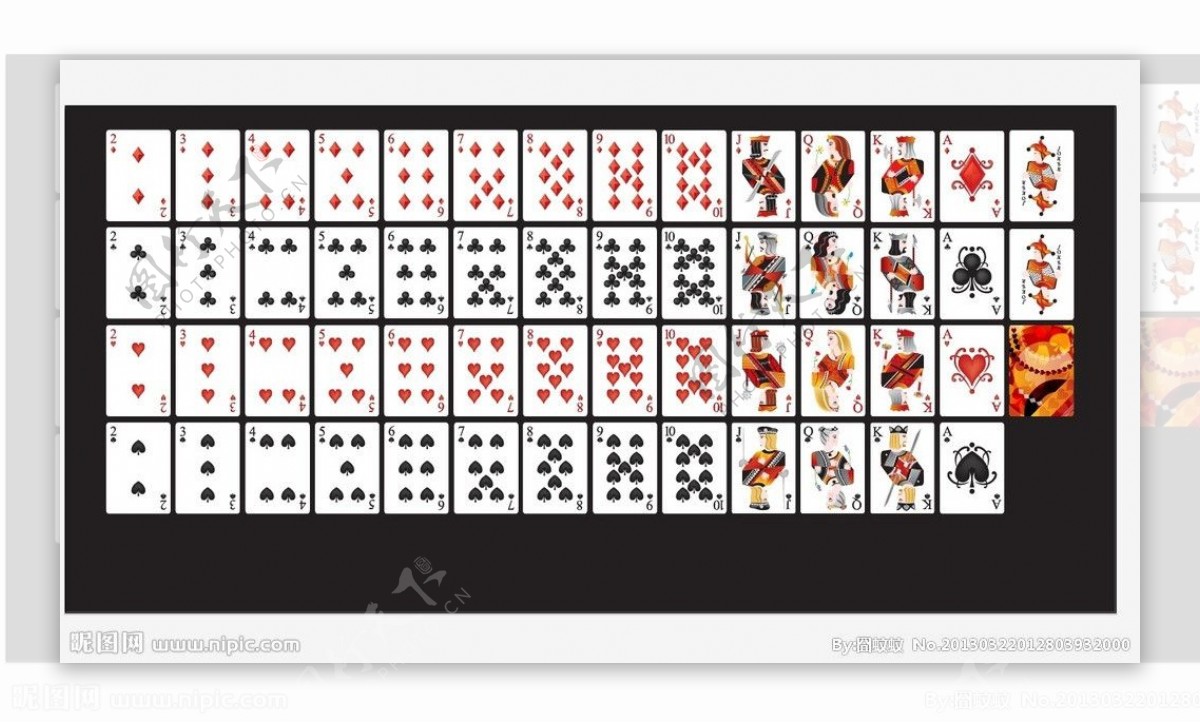 欧式扑克牌图片