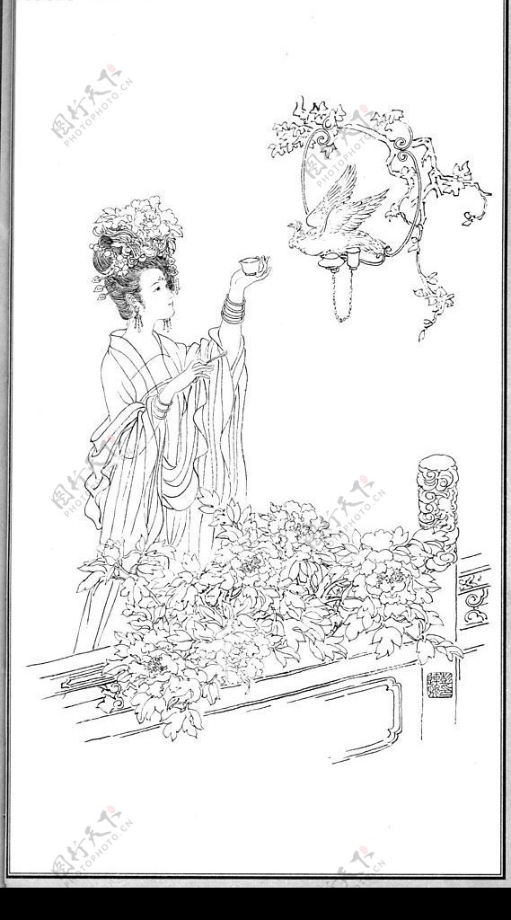 中国神话人物062牡丹花神杨玉环图片