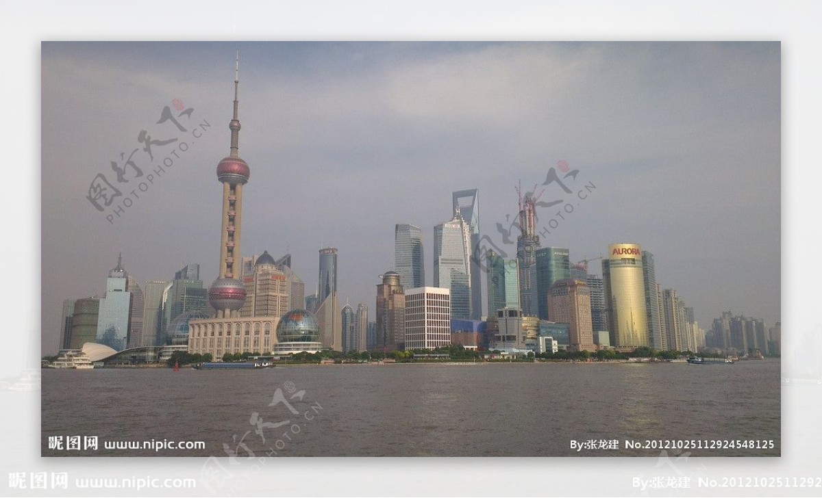 上海东方明珠全景图图片