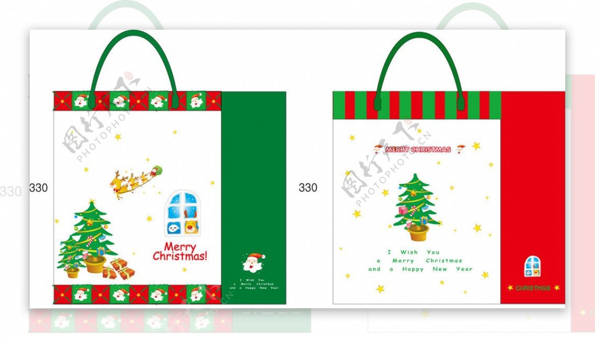 圣诞礼品PP袋两款图片