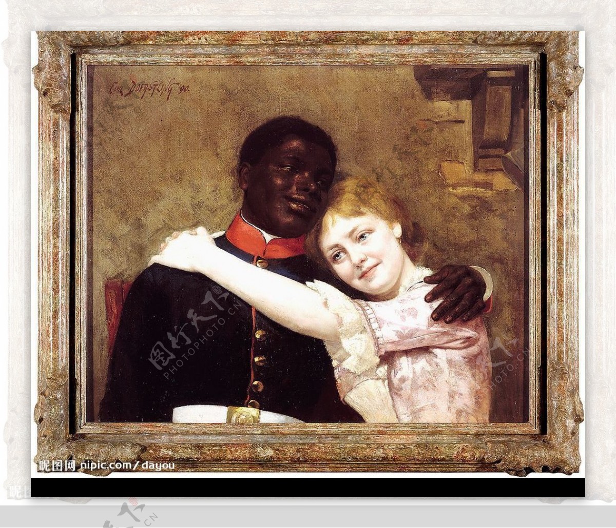 油画夫妻肖像图片