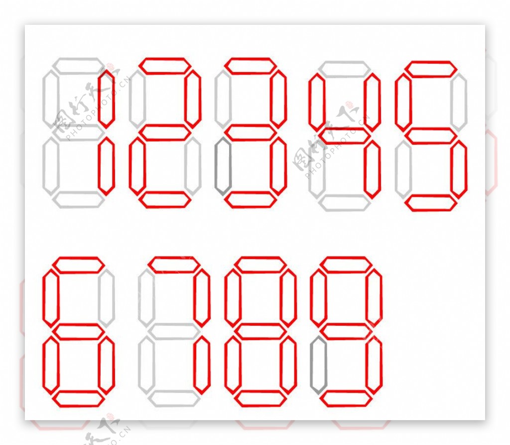 数字分解图片