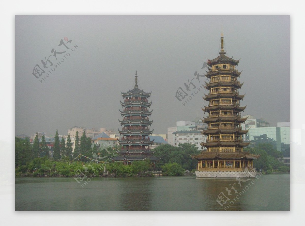 桂林金银塔图片