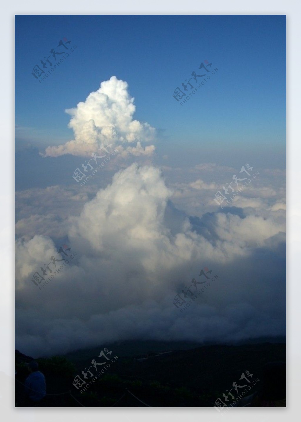 富士山风光双峰奇云图片
