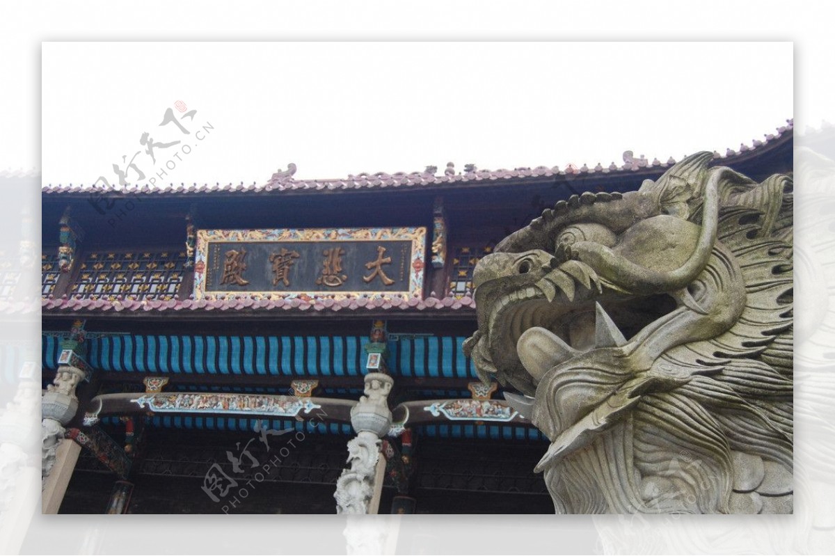 九华山寺庙图片