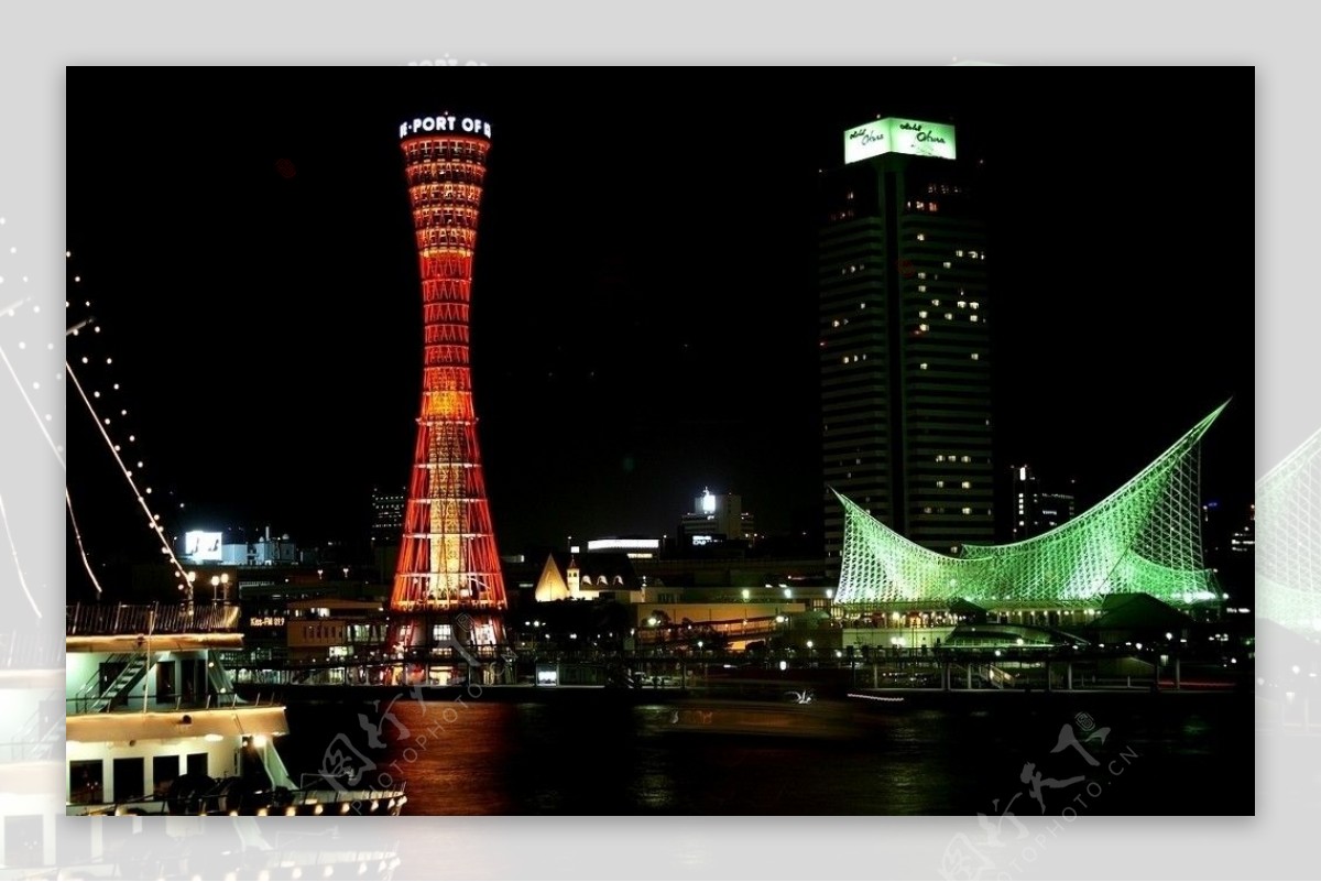 迪拜旋風塔夜景图片