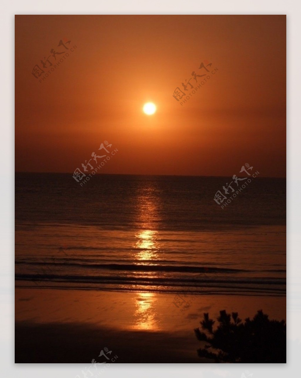 海边朝阳图片