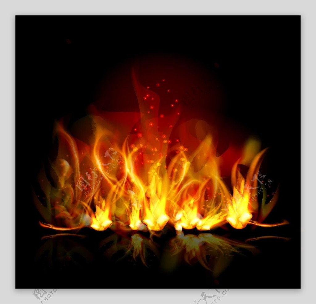 燃烧的火焰火苗图片