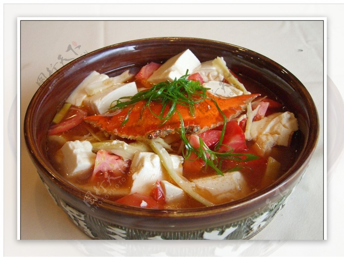 梭子蟹豆腐煲新便餐便饭图片