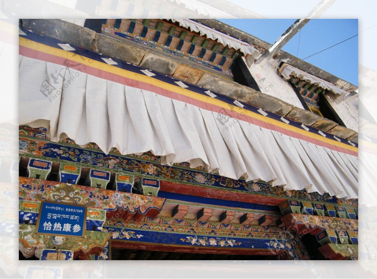 西藏藏族门饰图片