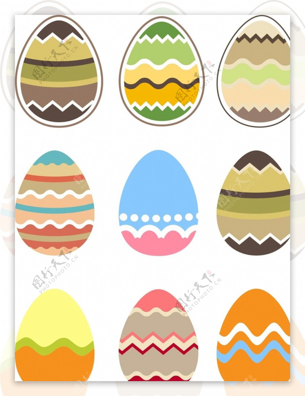 复活节手绘彩蛋图片