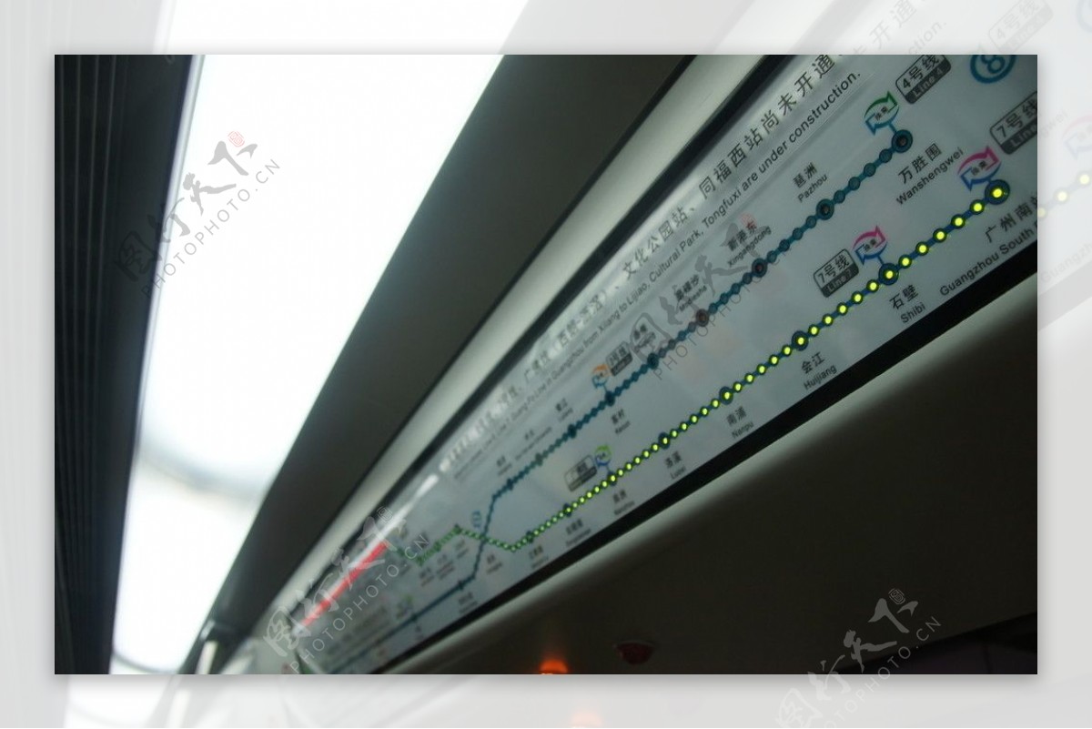 广州地铁2号线车内线路图图片
