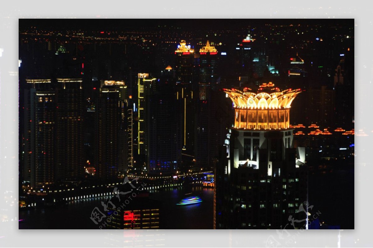 上海外滩浦江两岸夜景图片
