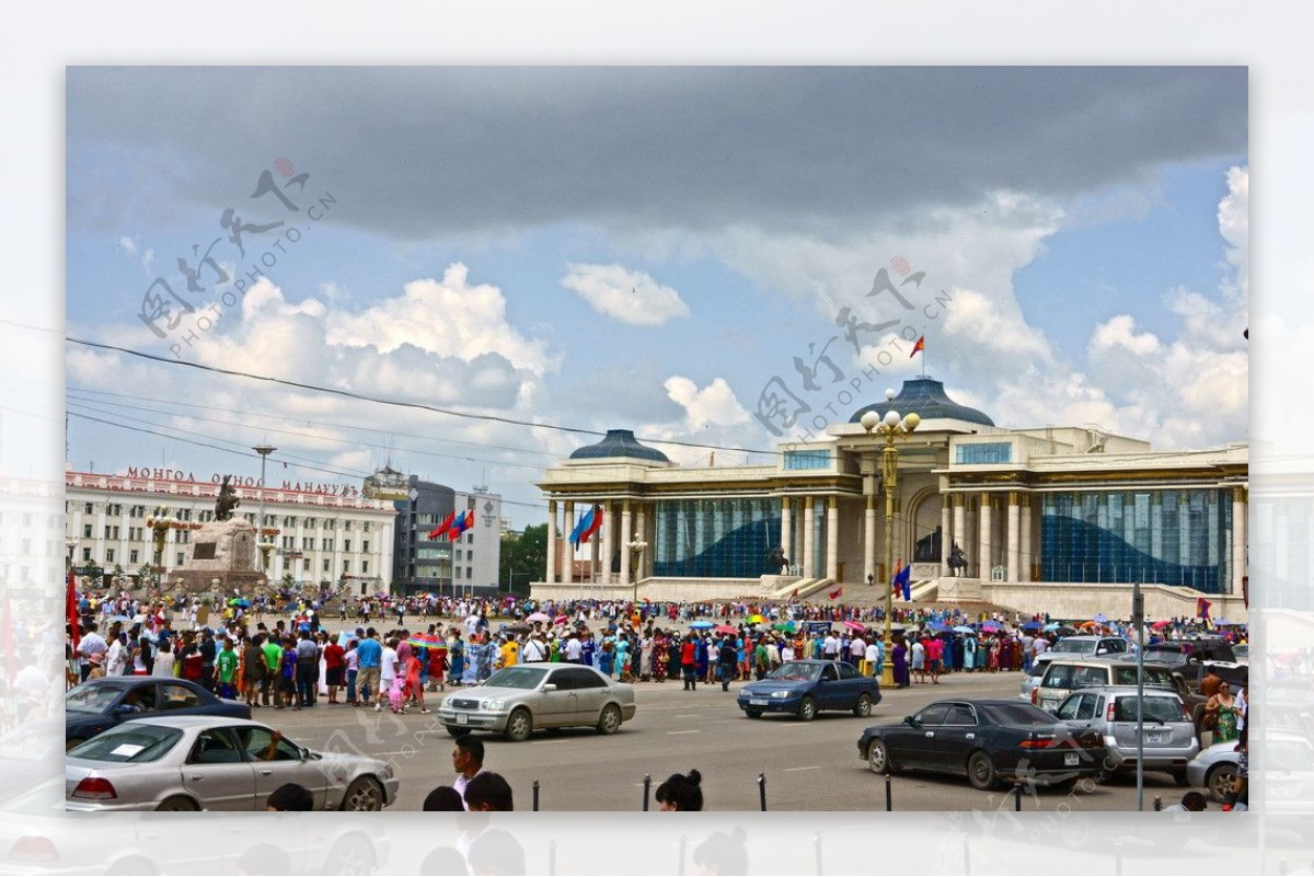 蒙古国首都乌兰巴托市中心图片