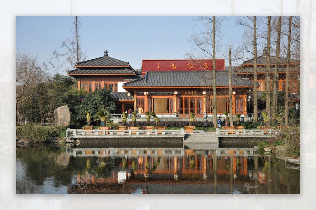 杭州西湖建筑图片