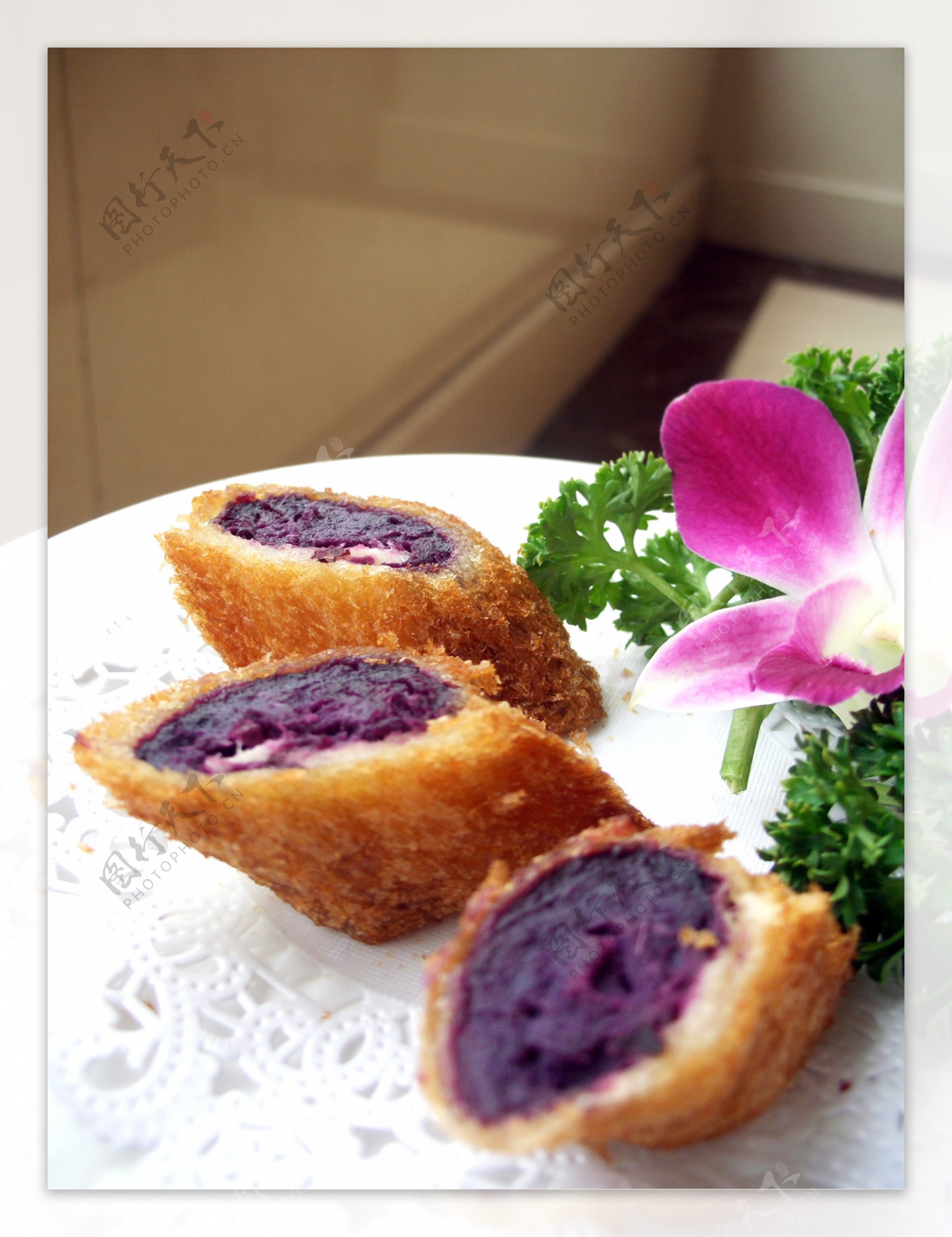 香酥紫薯卷图片