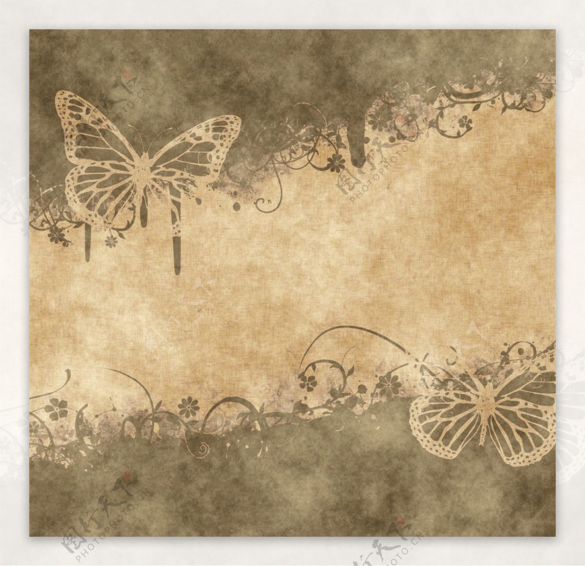 怀旧古典花纹蝴蝶图片