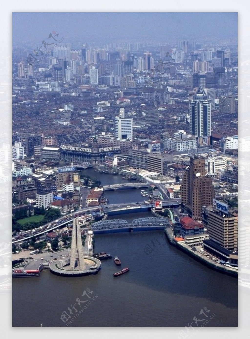 上海俯瞰市中心城区美景图片