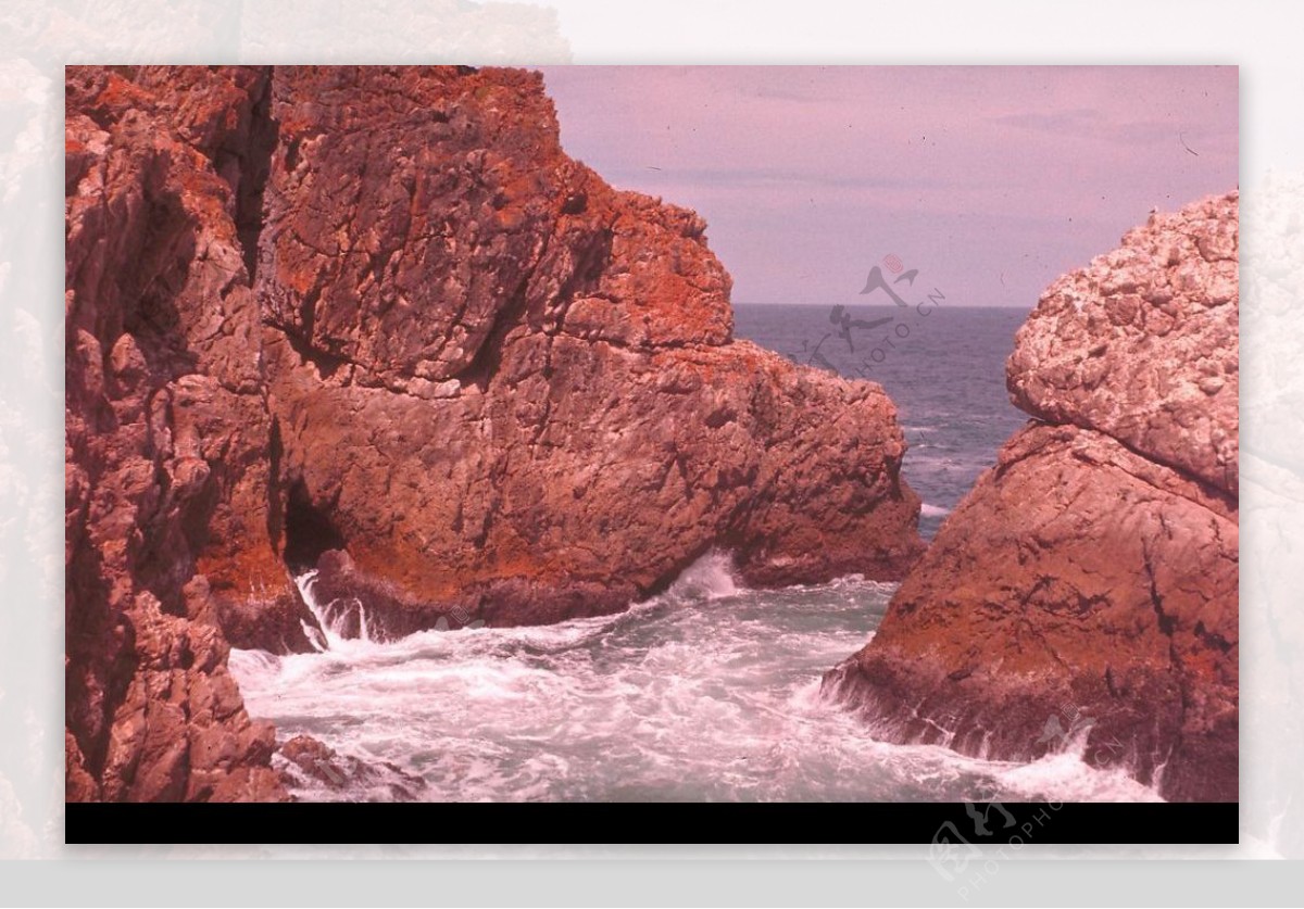 浪与岩的相守图片