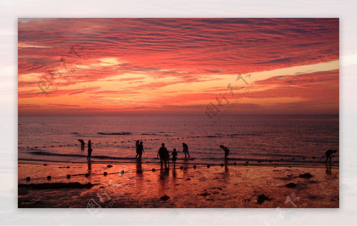 夕阳红海大海落日图片