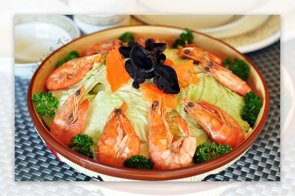 大白菜炖青虾图片