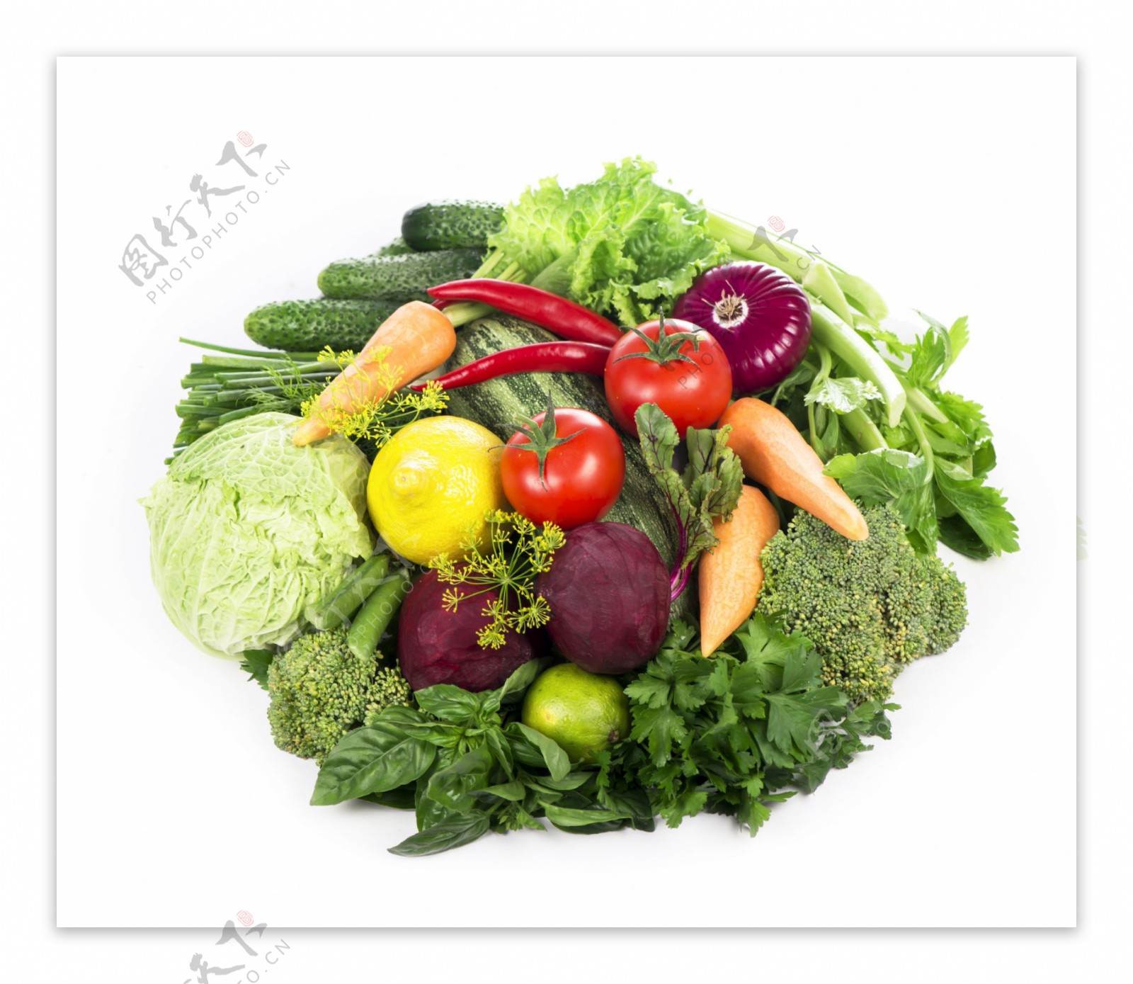 新鲜的蔬菜组合图片