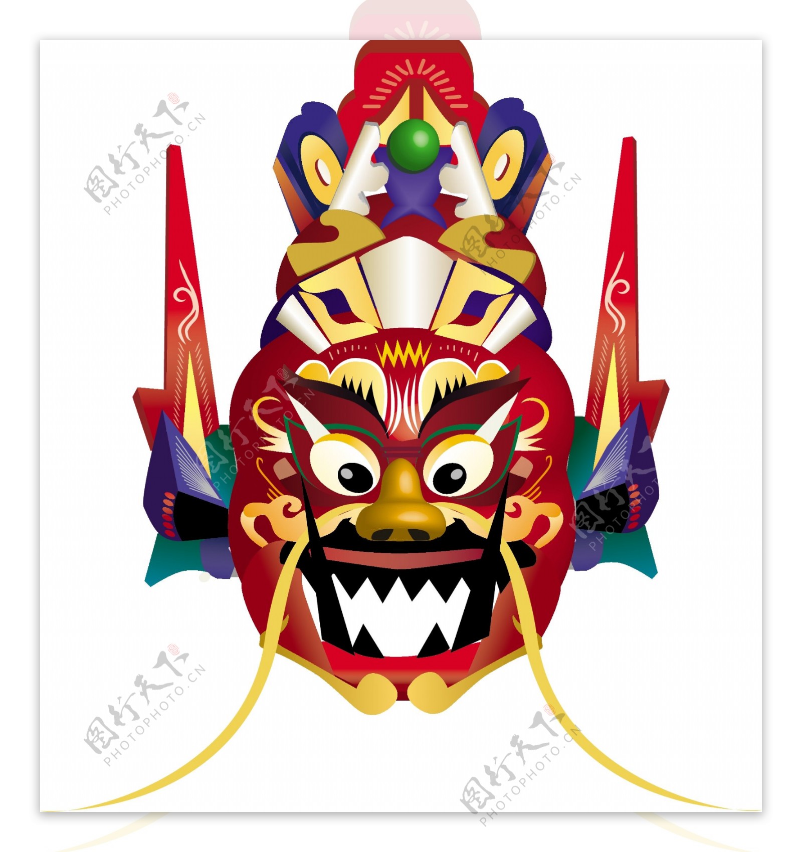 面具中国传统傩面具图片