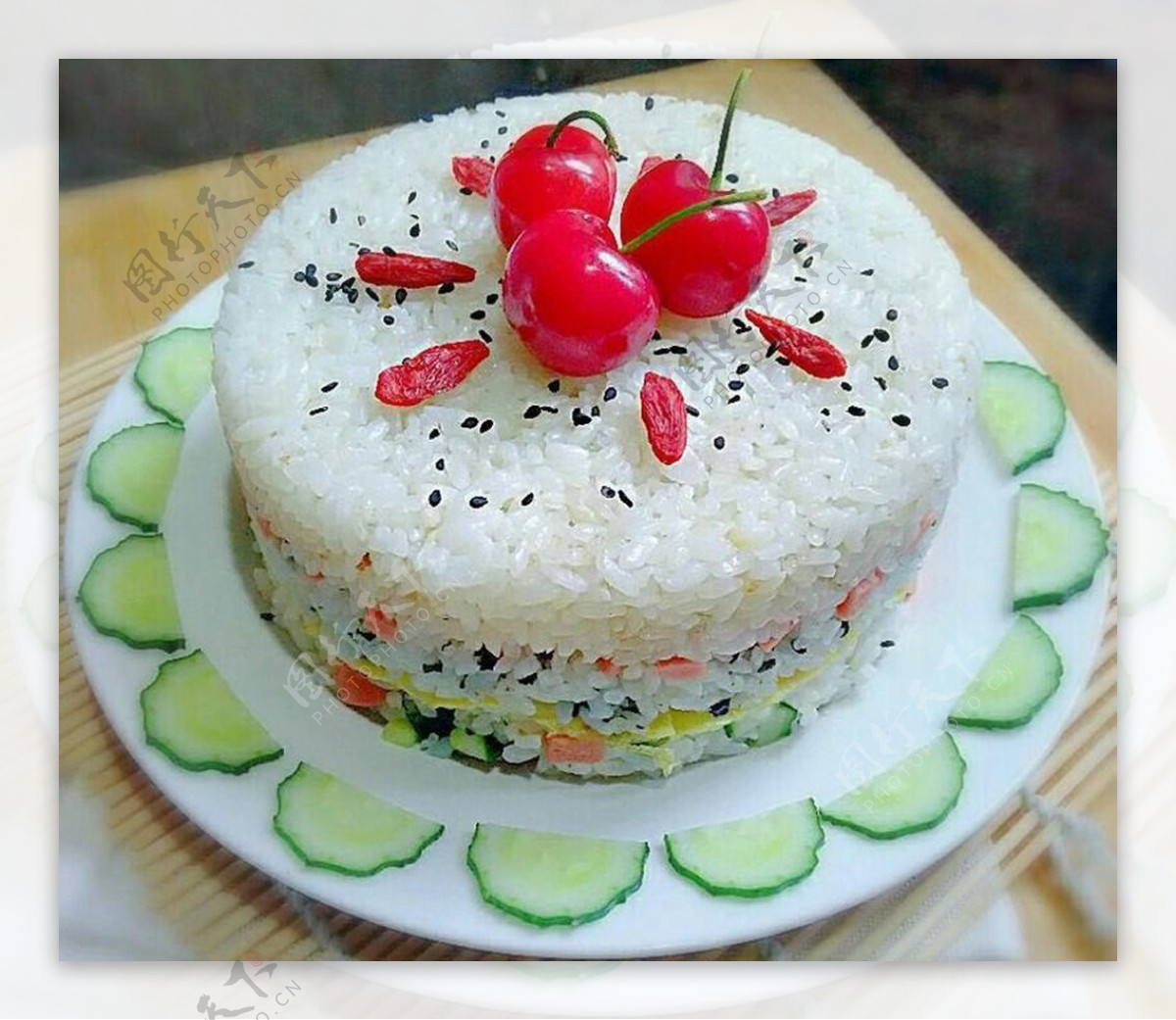 创意寿司蛋糕图片