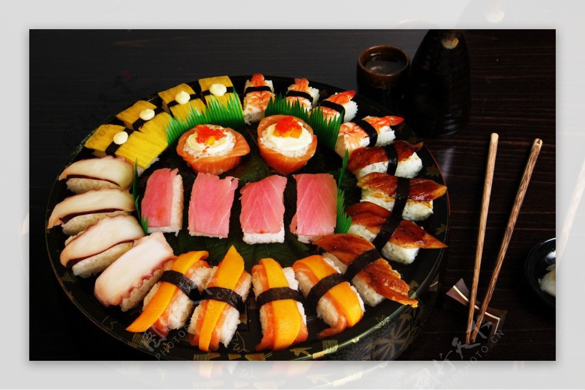 鱼日寿司图片